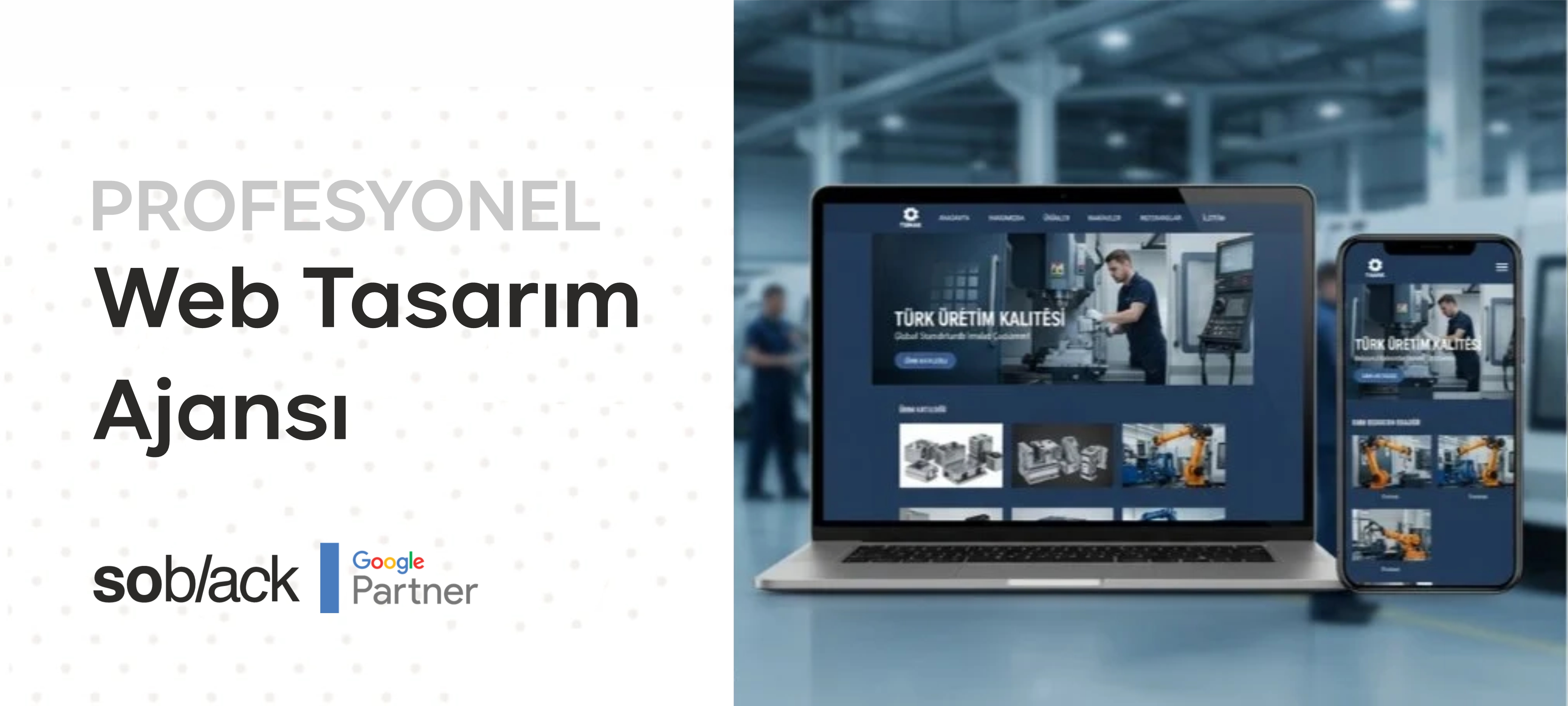 Üretim Web Tasarımı | SEO Uyumlu, Kurumsal ve Mobil Dostu Sanayi Web Sitesi Üretim Web Tasarımı - Fabrika, Sanayi ve Endüstri Şirketleri için Profesyonel Web Sitesi