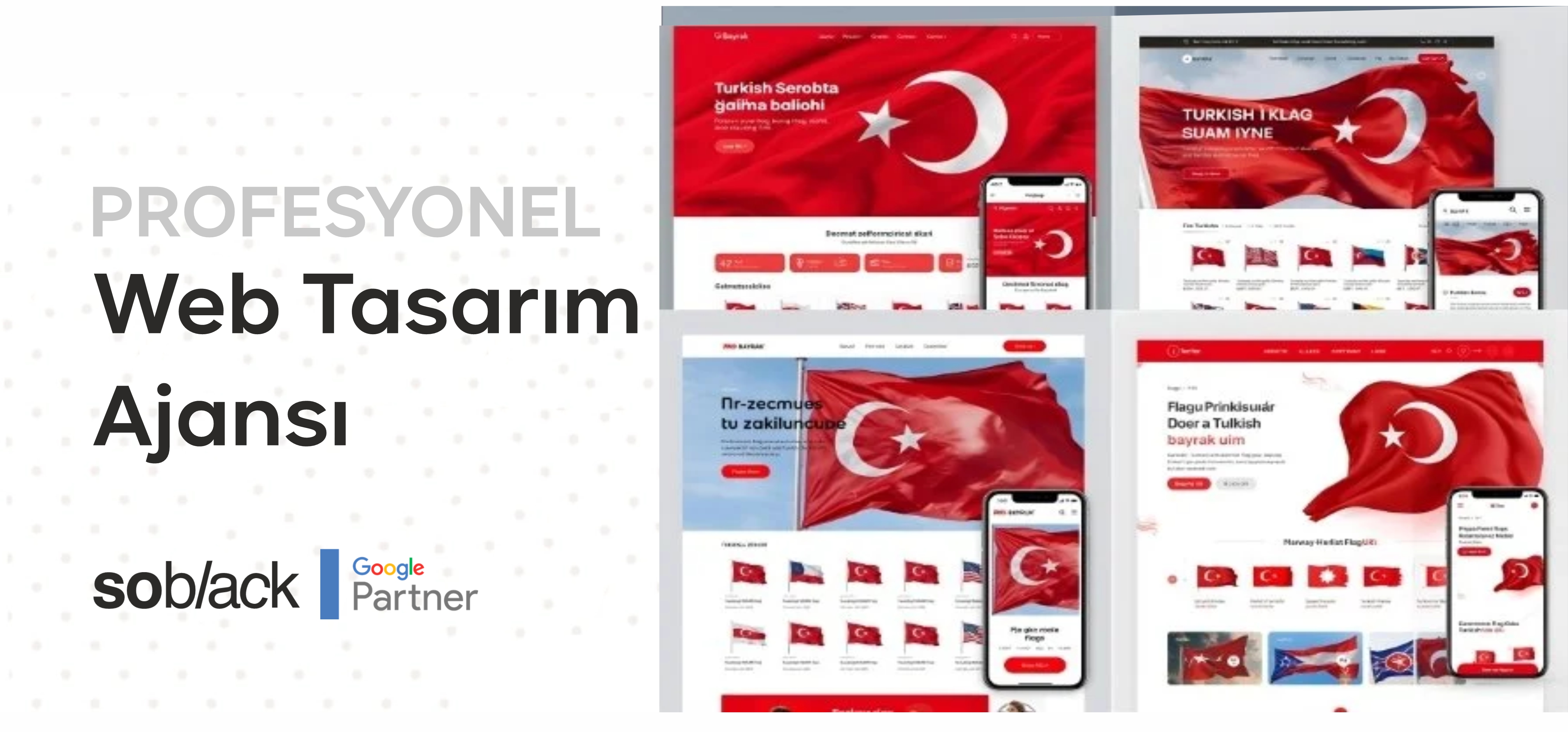 Türk Bayrağı Satış Web Sitesi - Bayrak İmalatı ve Online Satış için Modern Web Tasarımı